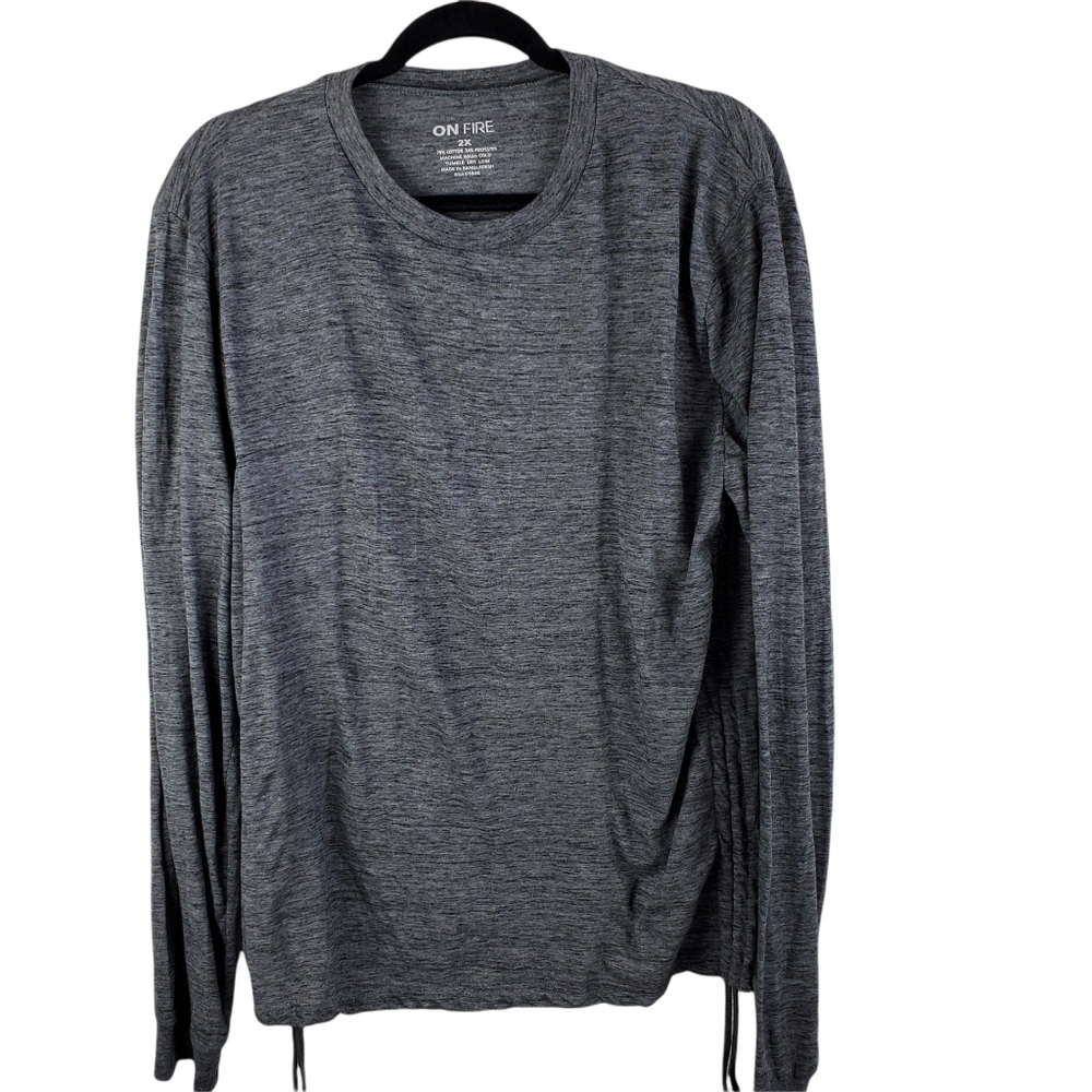 On Fire long sleeve athleisure tee 2X